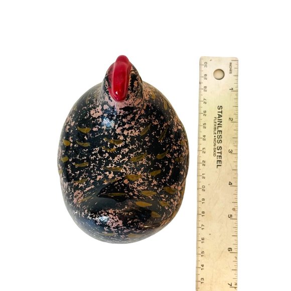 Ceramic Prairie Chicken Hand Painted 4" T 5" L 3.75" W - Picture 6 of 6